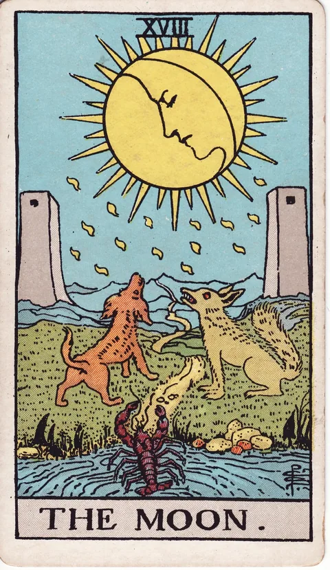 The Moon, Major Arcana card 18